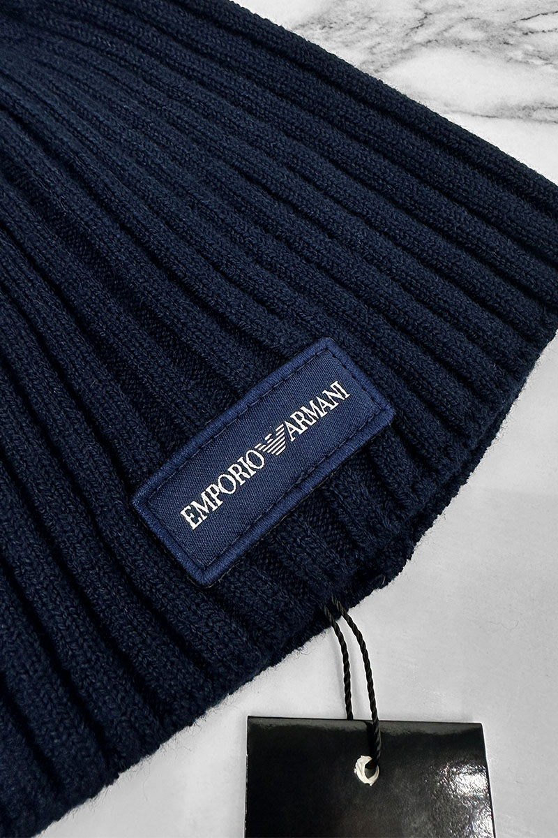 Emporio Armani EA7 Мужская тёмно-синяя шапка