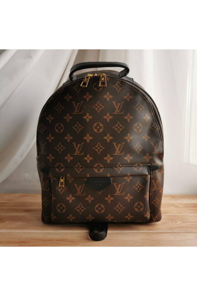 Lоuis Vuittоn Женский кожаный рюкзак Palm Springs MM 35x27 см