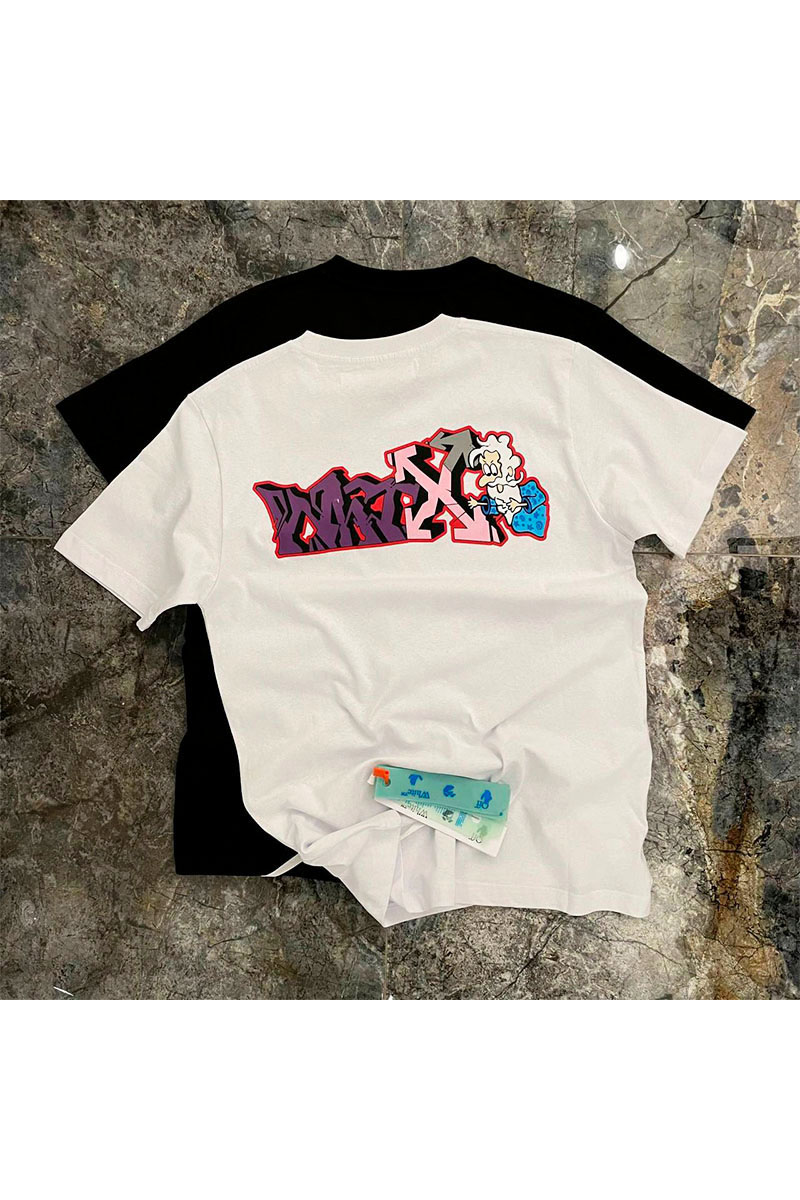 Off-White Белая оверсайз футболка wizard-print