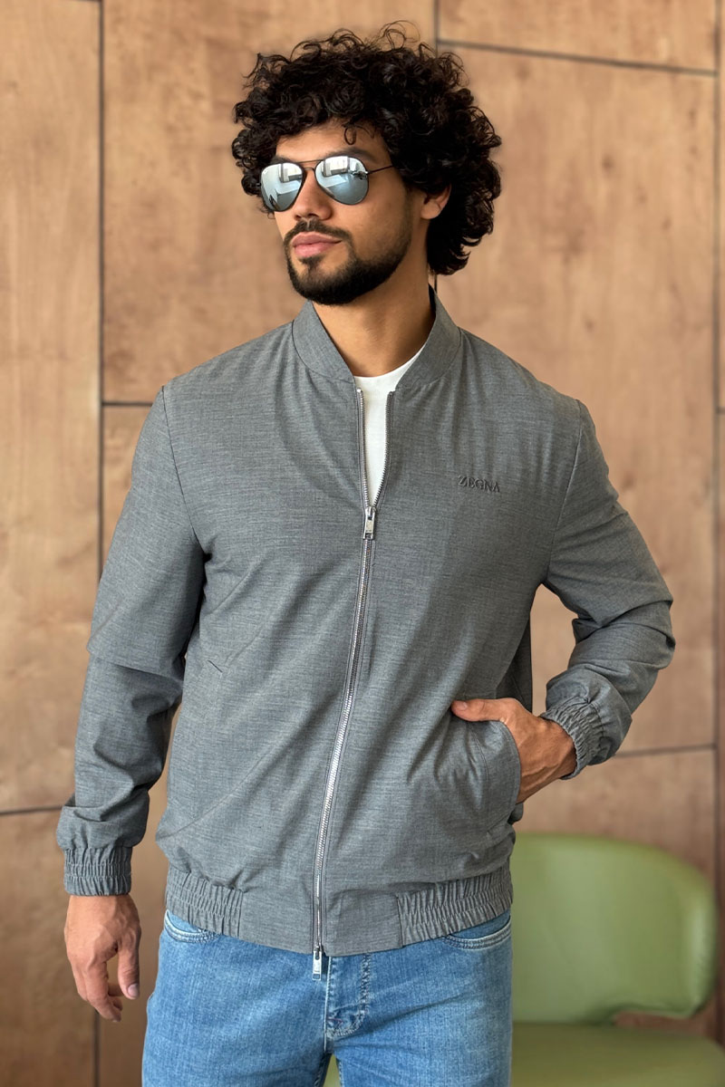 Zegna Мужская серая куртка 