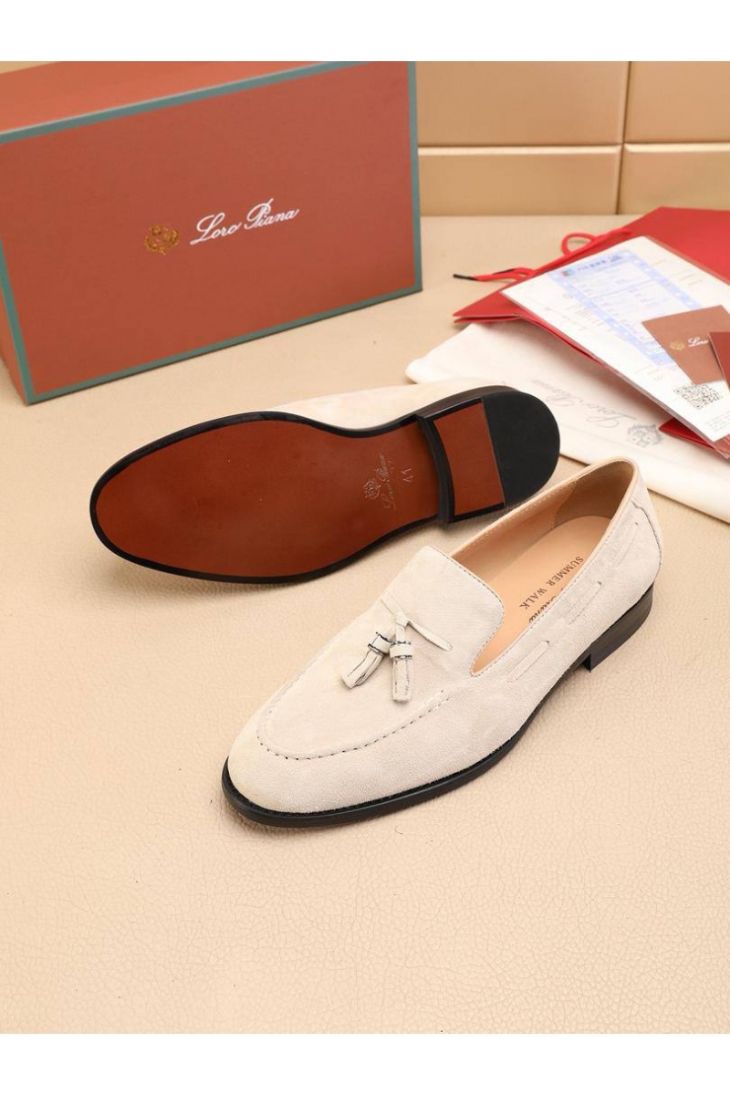 Loro Piana Замшевые лоферы tassel - Beige