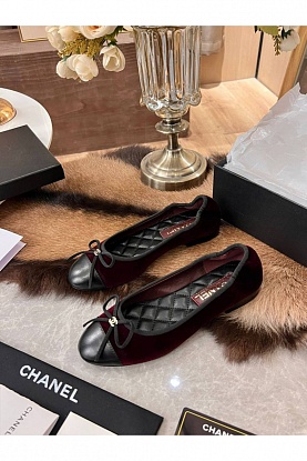 Женские балетки Flats - Black / Red