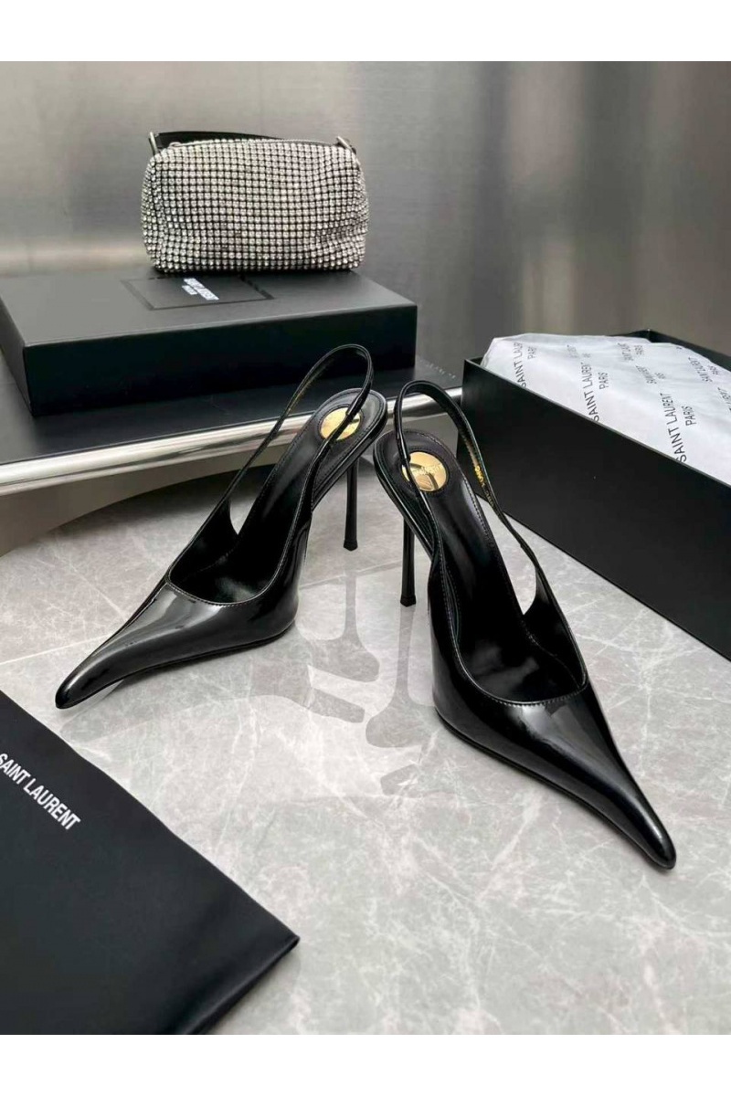 Yves Saint Laurent Женские кожаные туфли на каблуке premium