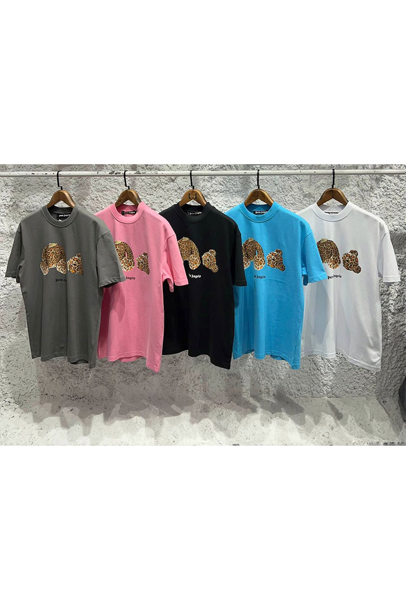 Palm Angels Белая оверсайз футболка Leopard Bear