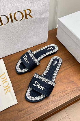 Женские шлепанцы Dway Slide Embroidered Cotton premium