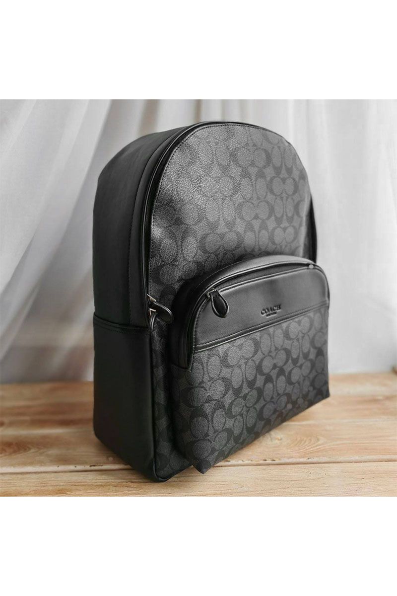 Coach Кожаный рюкзак Coach monogram 39x30 см