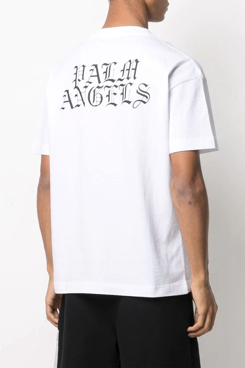 Palm Angels Оверсайз футболка "Burning Head" - White