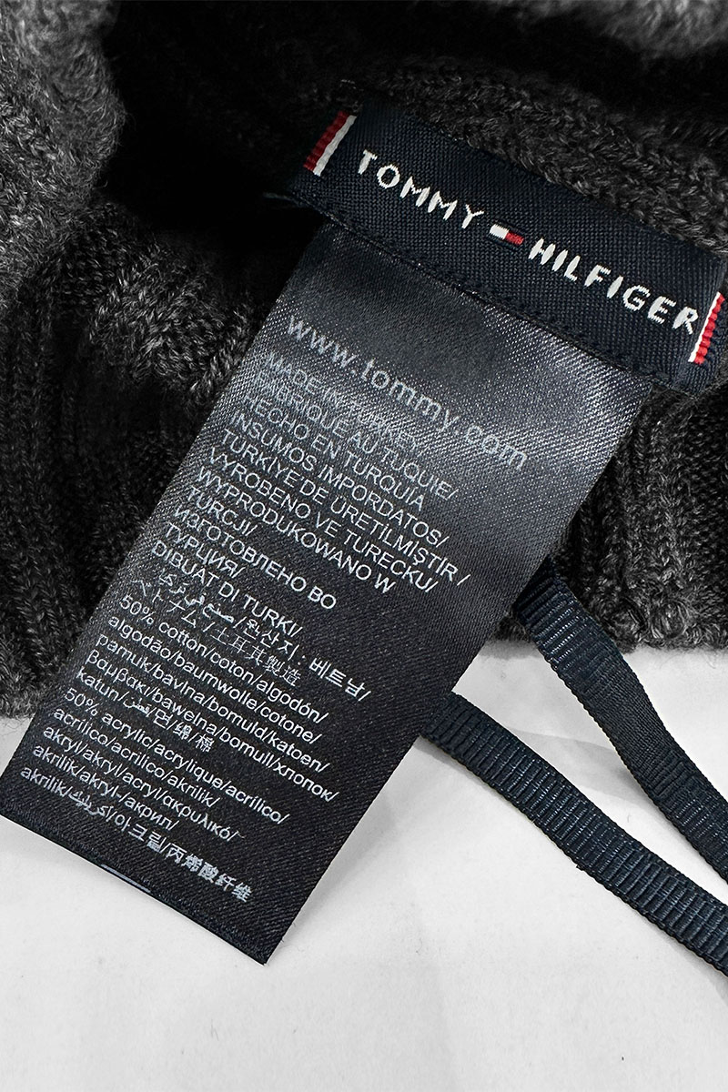 Tommy Hilfiger Мужская серая шапка logo-patch