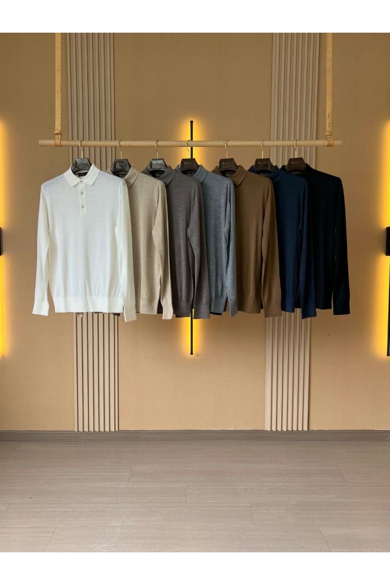 Loro Piana Поло с длинным рукавом Premium - Flower Aprecot