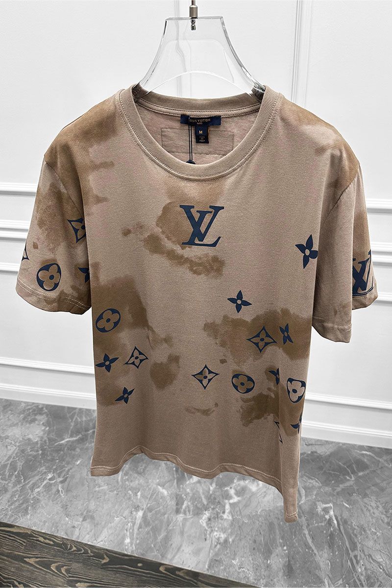 Lоuis Vuittоn Мужская футболка Monogram tie-dye - Brown