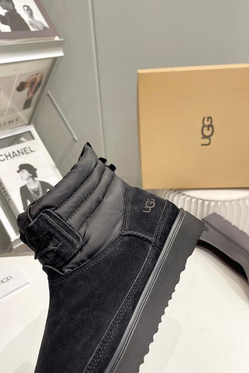 UGG Ботинки с мехом Classic Mini Lace-Up - Black