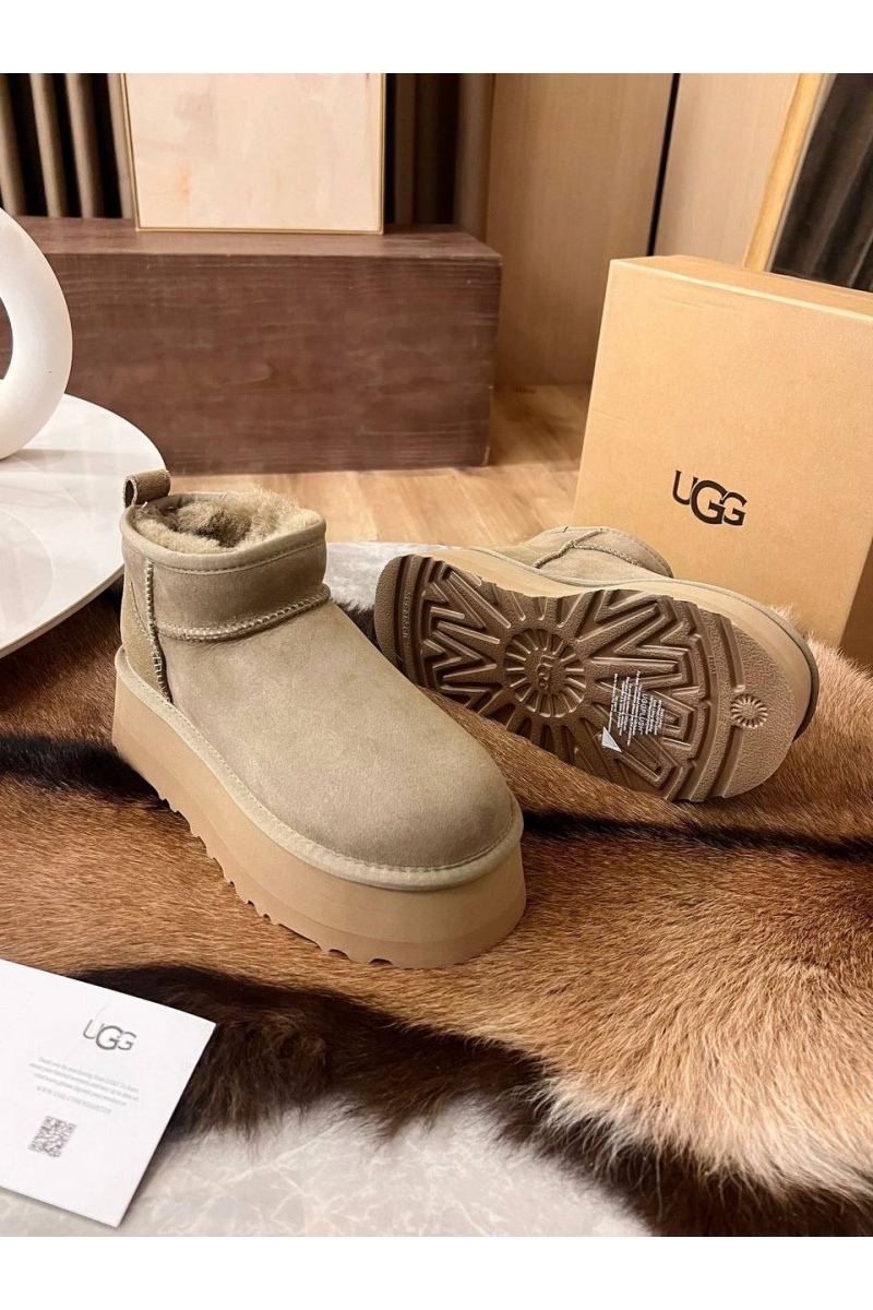 UGG Женские ботинки Classic Ultra Mini Platform - Brown