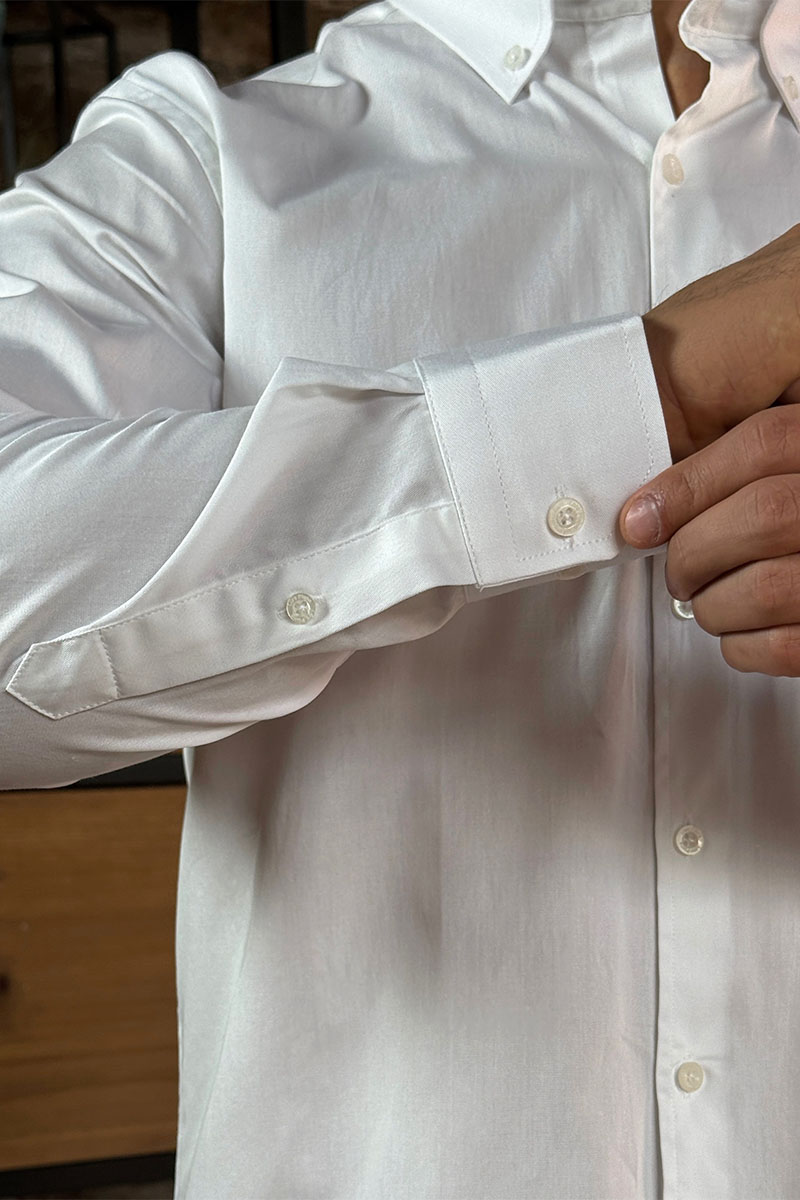 Loro Piana Мужская рубашка logo-embroidered - White