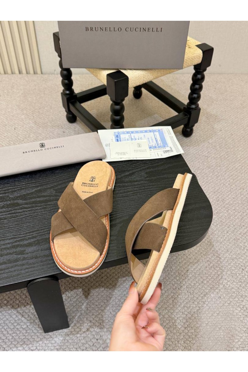 Brunеllо Сuсinеlli Замшевые шлёпанцы Crossover