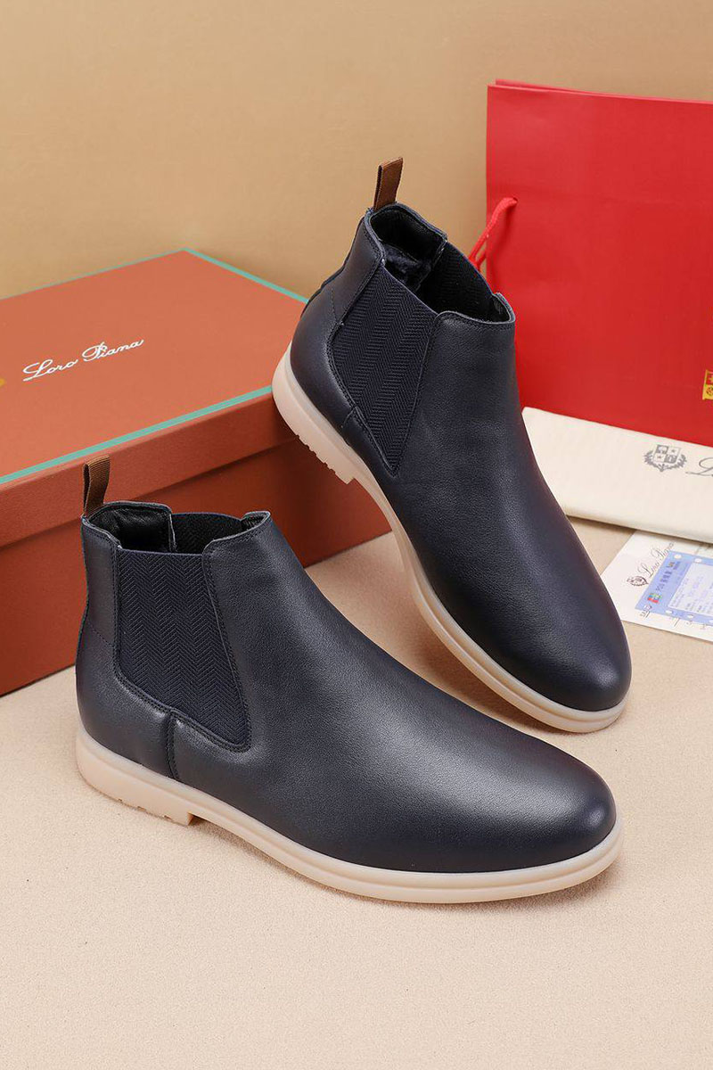 Loro Piana Кожаные ботинки с мехом 