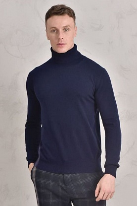 Мужская водолазка Premium - Dark Blue