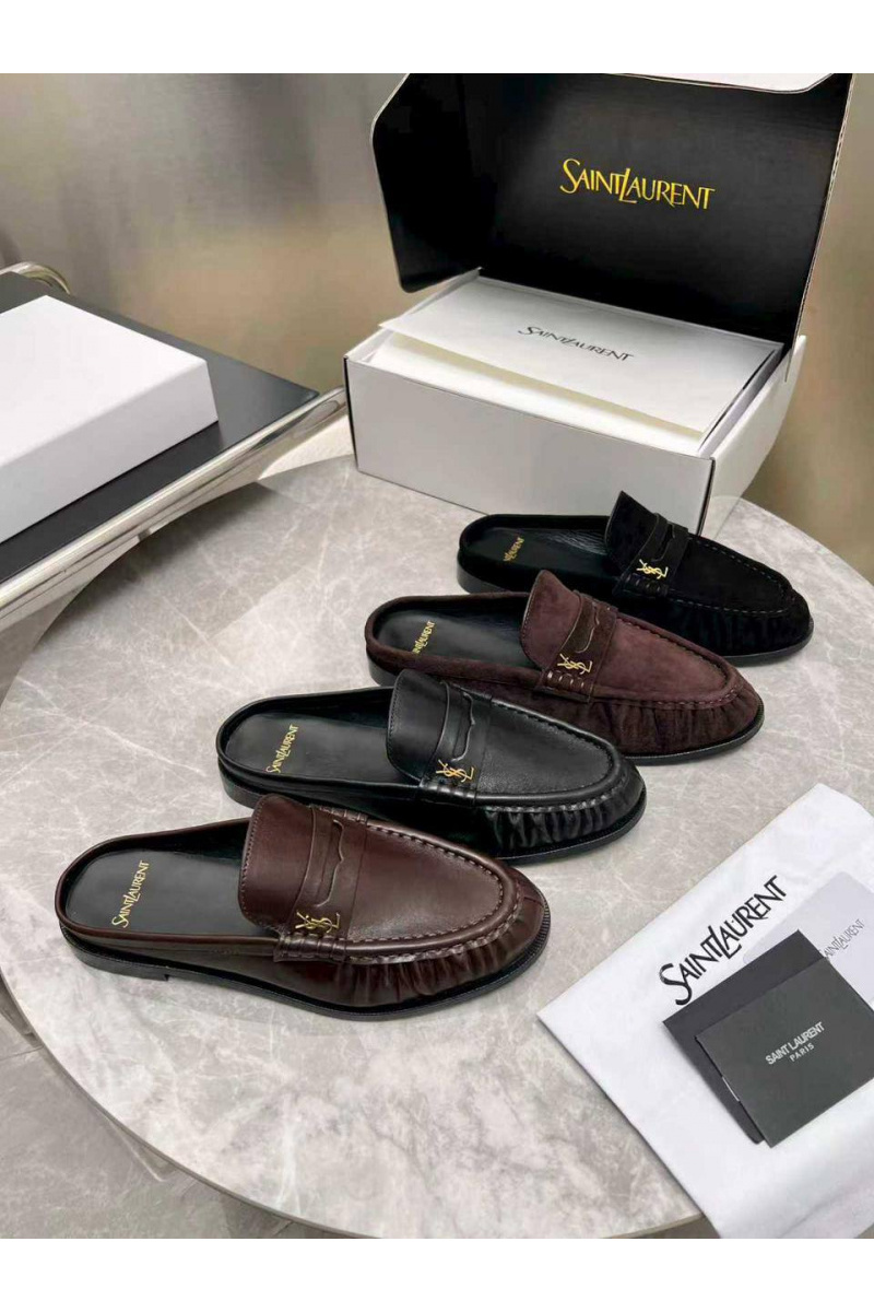 Yves Saint Laurent Женские кожаные мюли premium