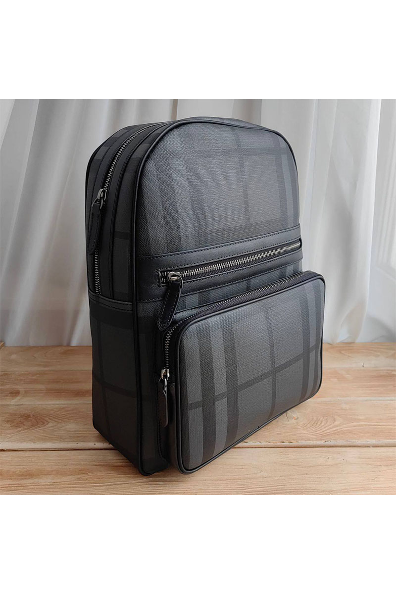 Burberry Кожаный рюкзак London Check 39х28x9 см
