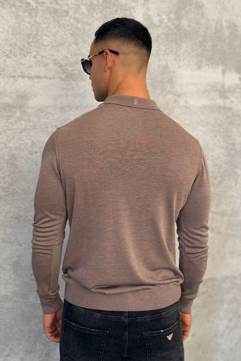 Stеfаnо Riссi Бежевое поло с длинным рукавом zip-up 