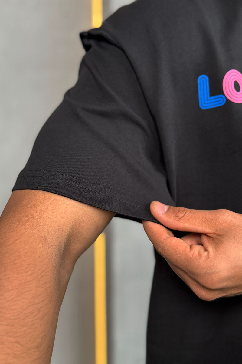 Lоuis Vuittоn Брендовая оверсайз футболка чёрного цвета