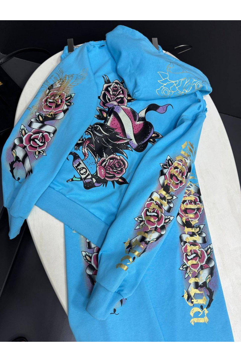 Balenciaga Голубой женский костюм 