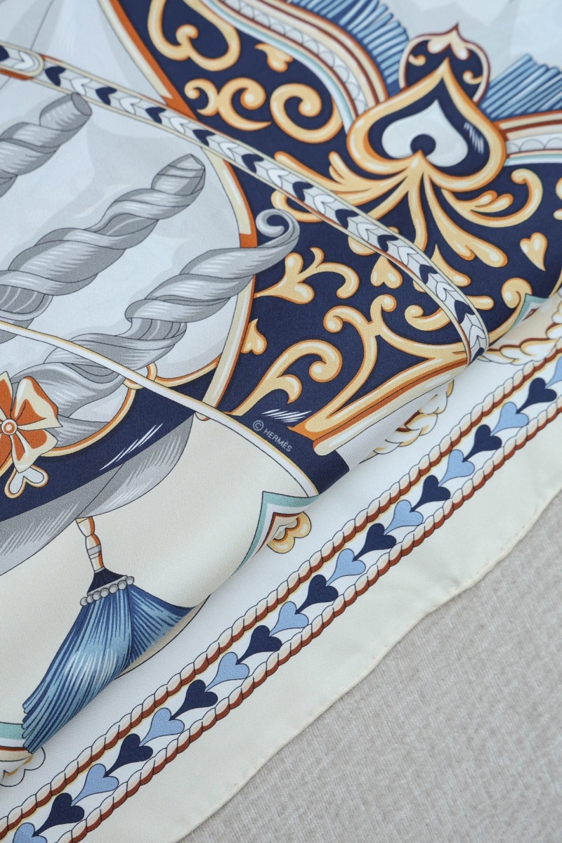 Hermes Платок Harnais de Coeur premium 87x88 см