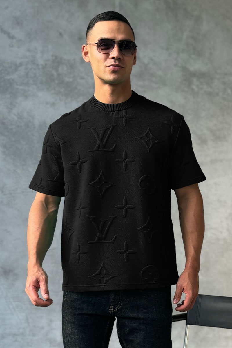 Lоuis Vuittоn Оверсайз футболка Embossed Monogram - Black