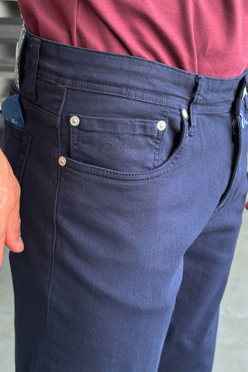 Jacob Cohen Мужские тёмно-синие джинсы 