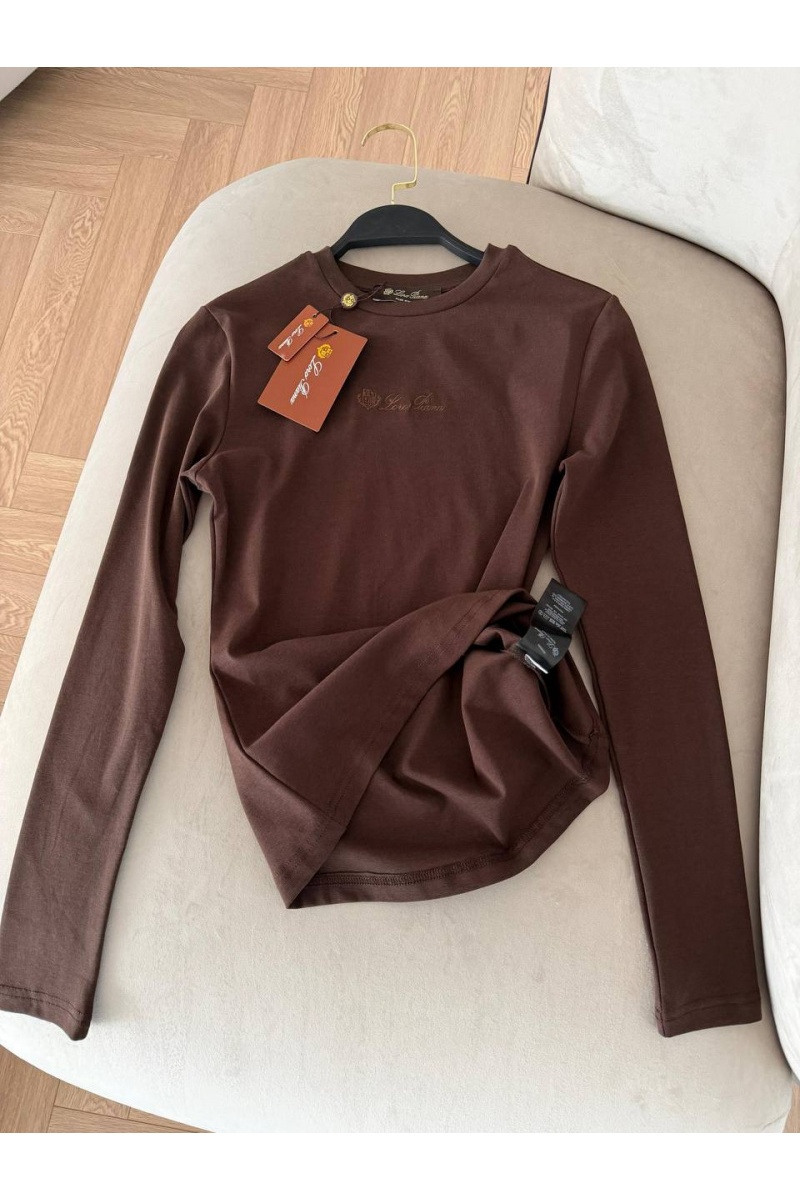 Loro Piana Женский базовый лонгслив Premium - Brown