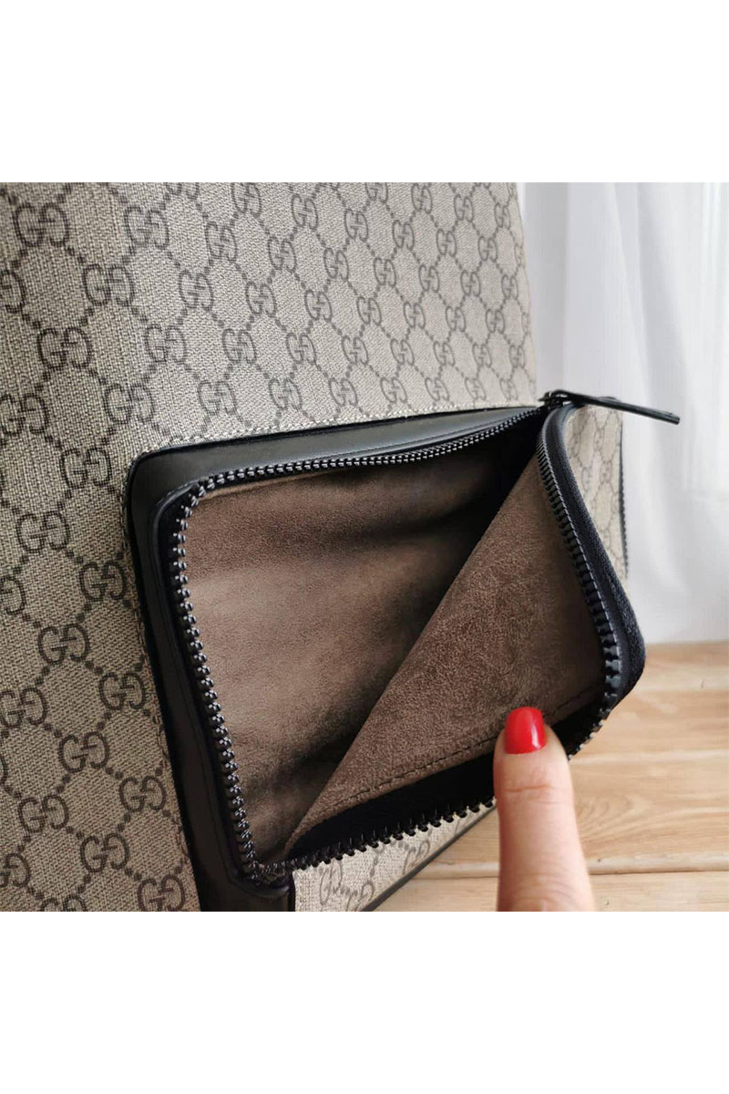 Gucci Кожаный рюкзак GG Supreme 31.5x41x14.5 см