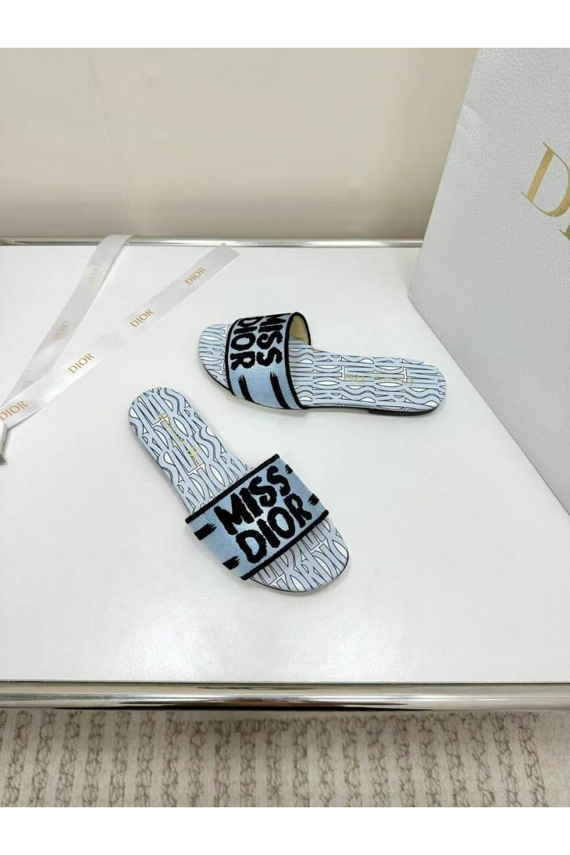 Dior Женские шлёпанцы Dway Premium - Blue