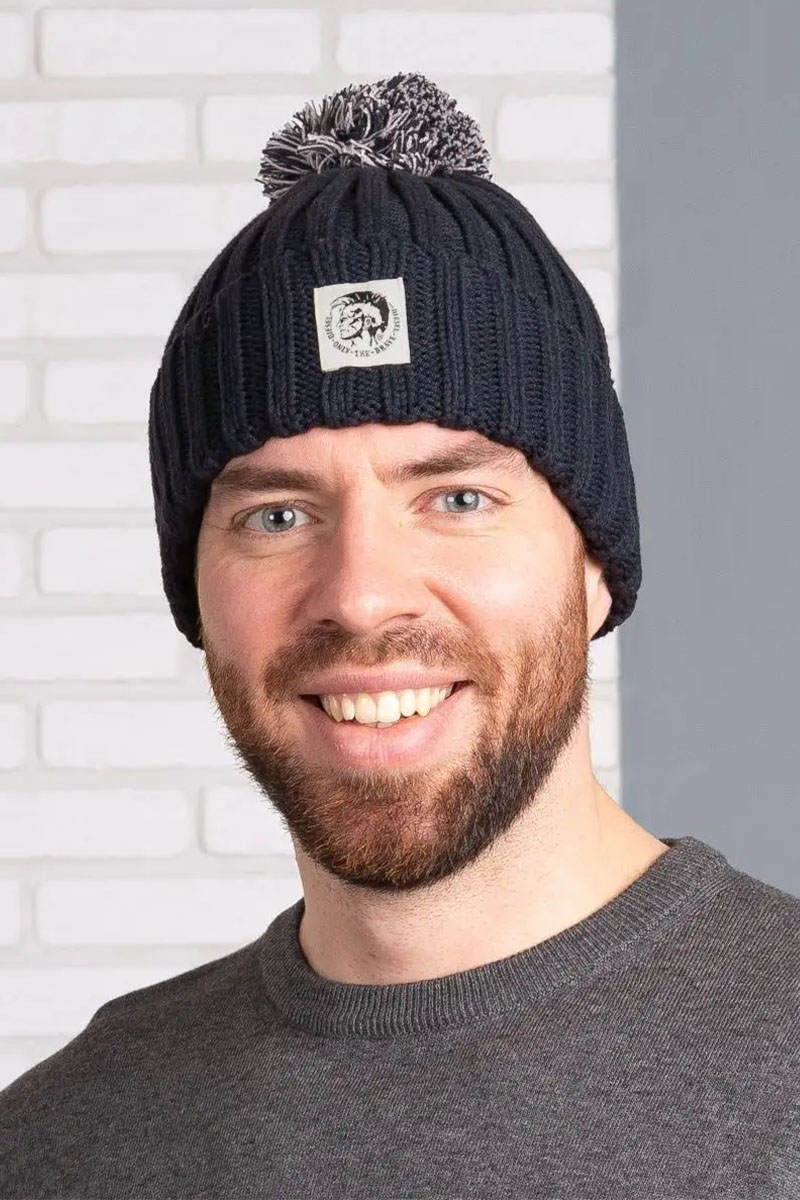 Diesel Шапка logo-patch - Navy