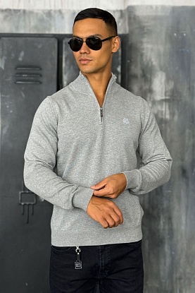 Мужская кофта zip neck - Grey