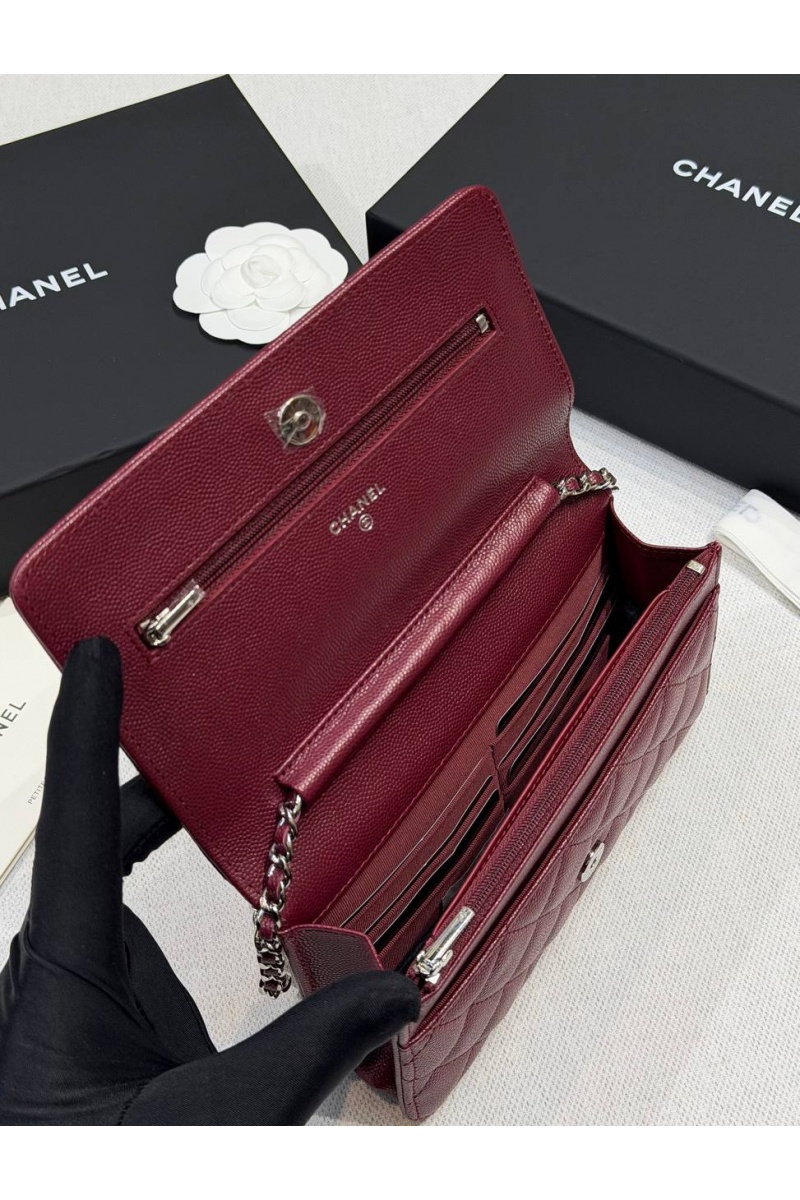Chаnеl Кожаная сумка Wallet on Chain premium 19x12x4 см
