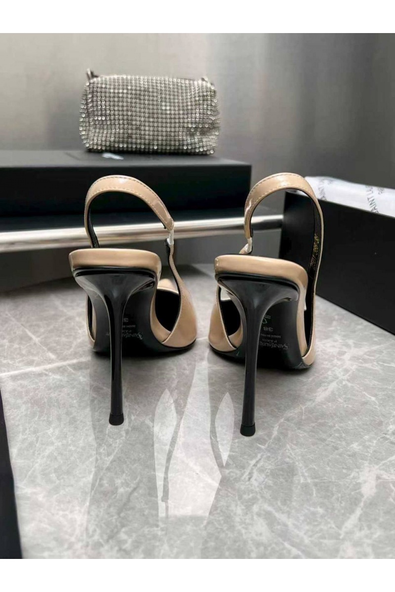 Yves Saint Laurent Женские кожаные туфли на каблуке premium
