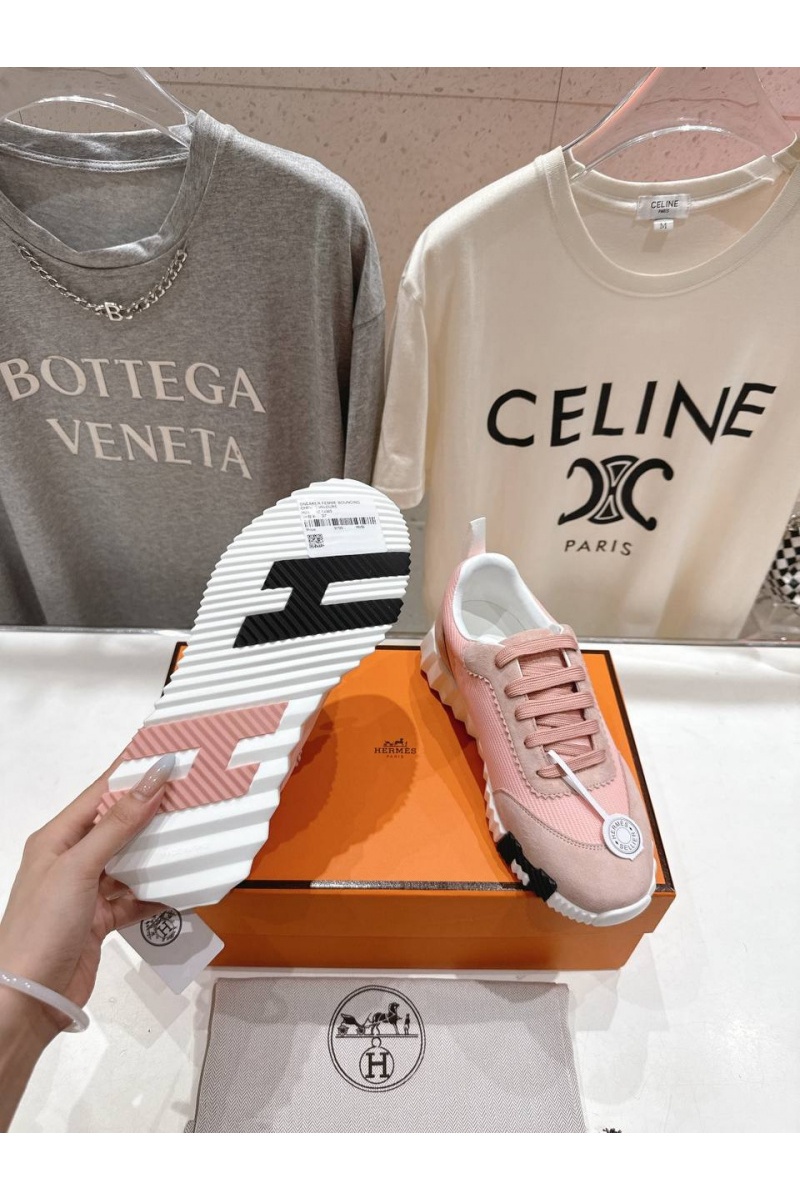 Hermes Женские кроссовки Bouncing  premium - Pink