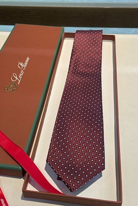 Галстук geometric logo-print premium - Burgundy