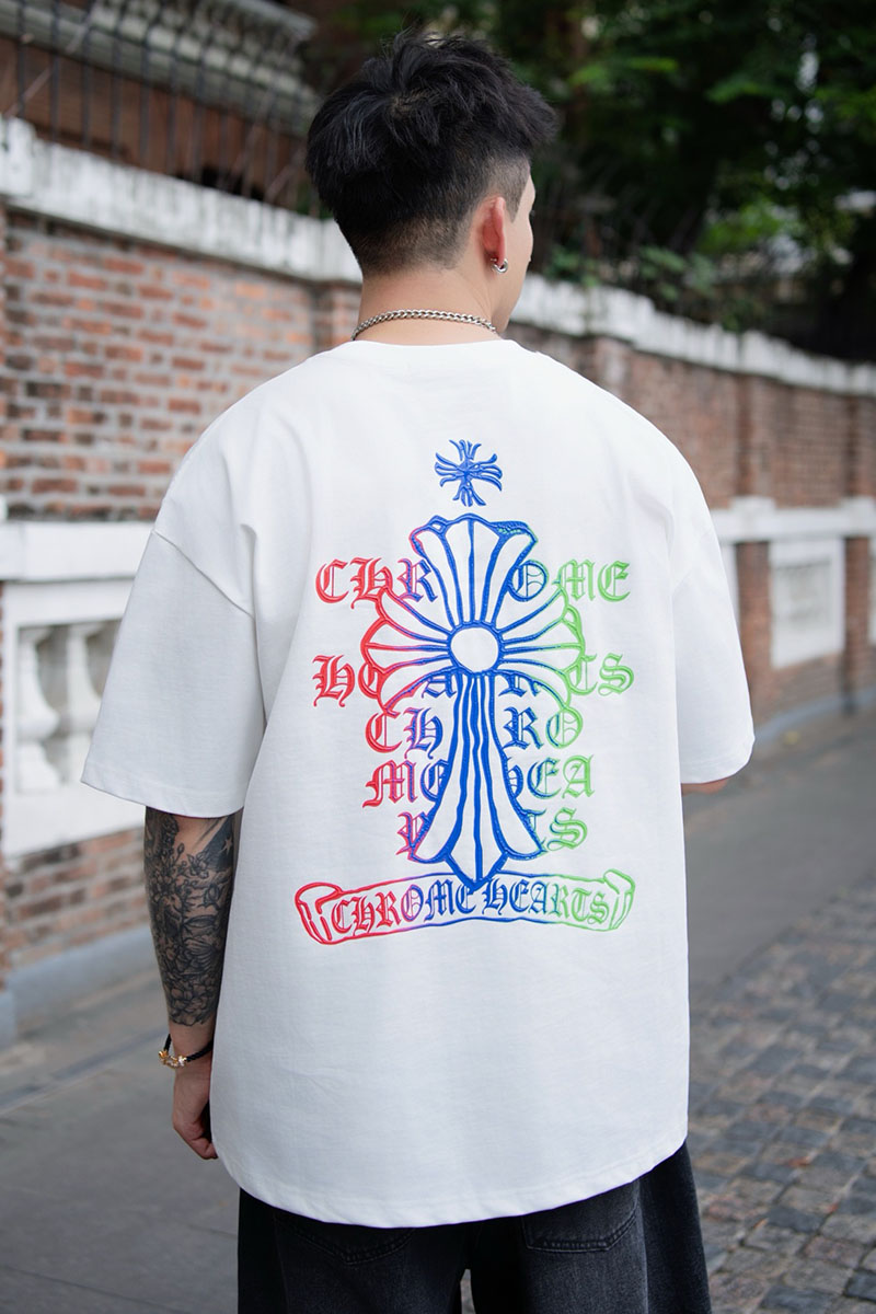 Chrome Hearts Белая оверсайз футболка Premium