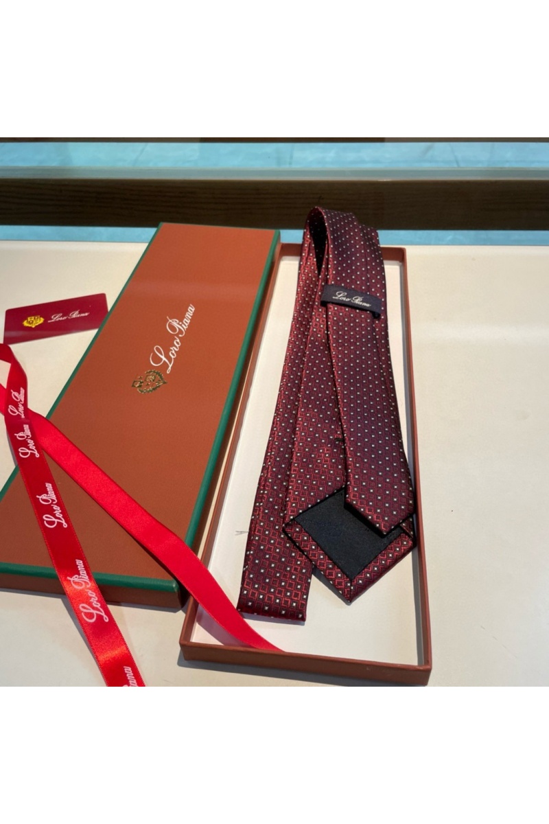 Loro Piana Галстук geometric logo-print premium - Burgundy
