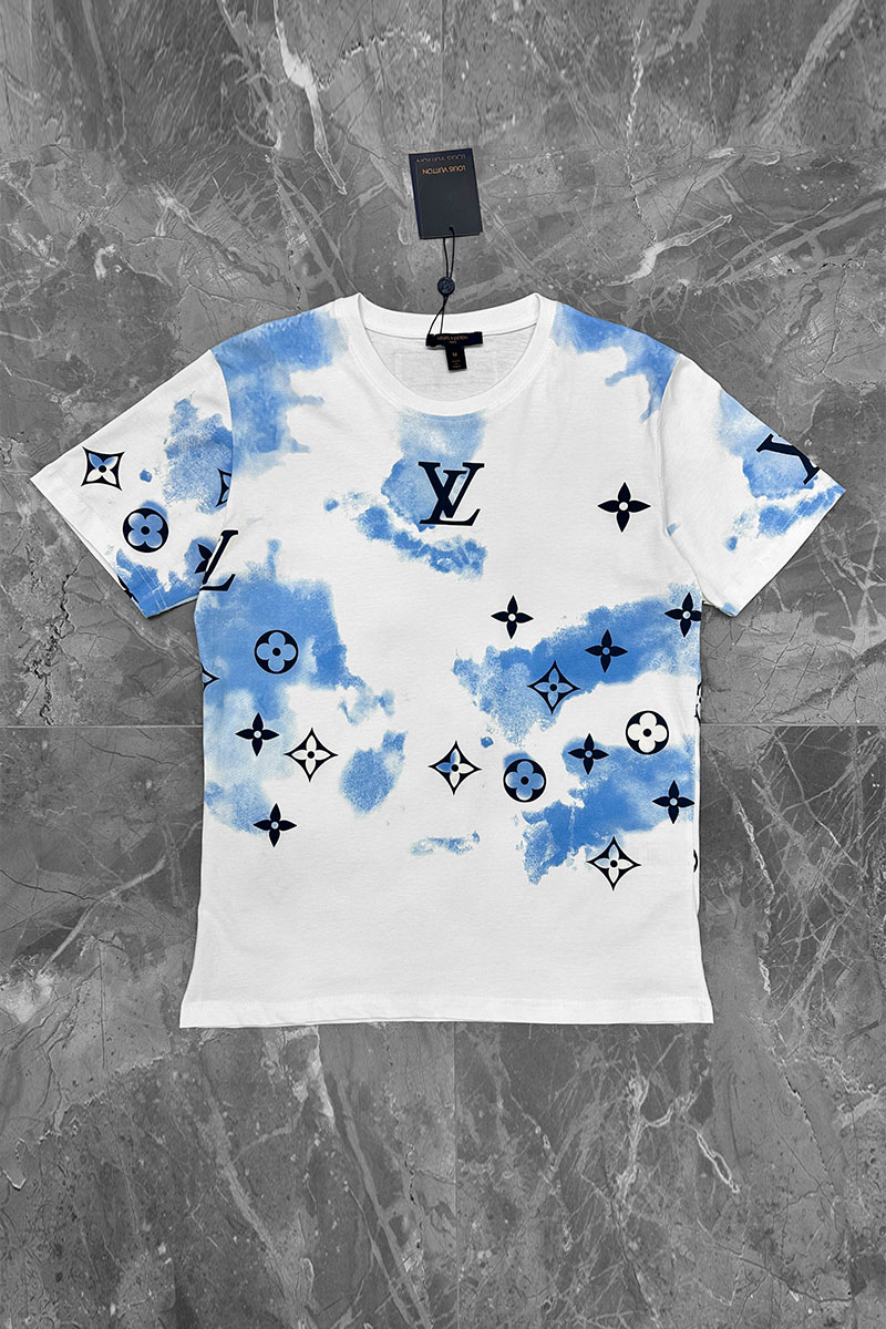 Lоuis Vuittоn Мужская футболка Monogram tie-dye - White