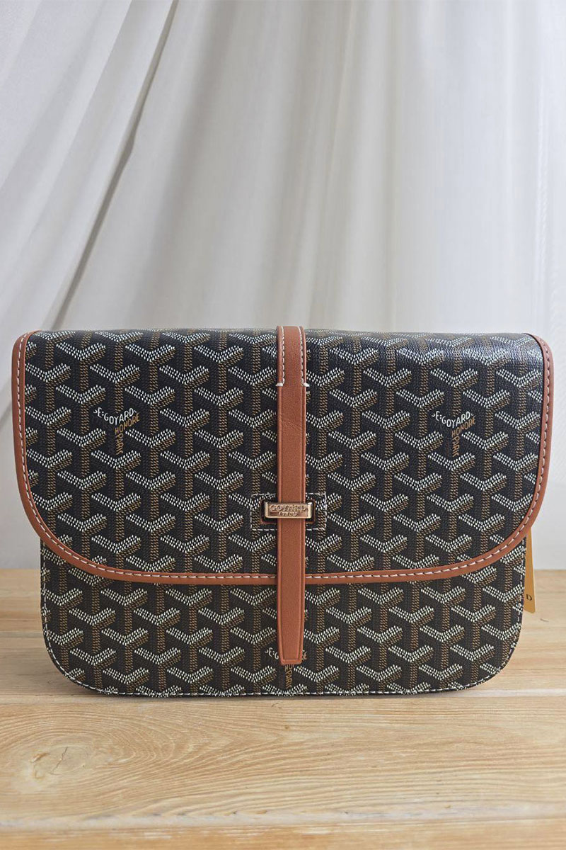 Designer Clothing Кожаная сумка Goyard Belvedere MM 27x21 см