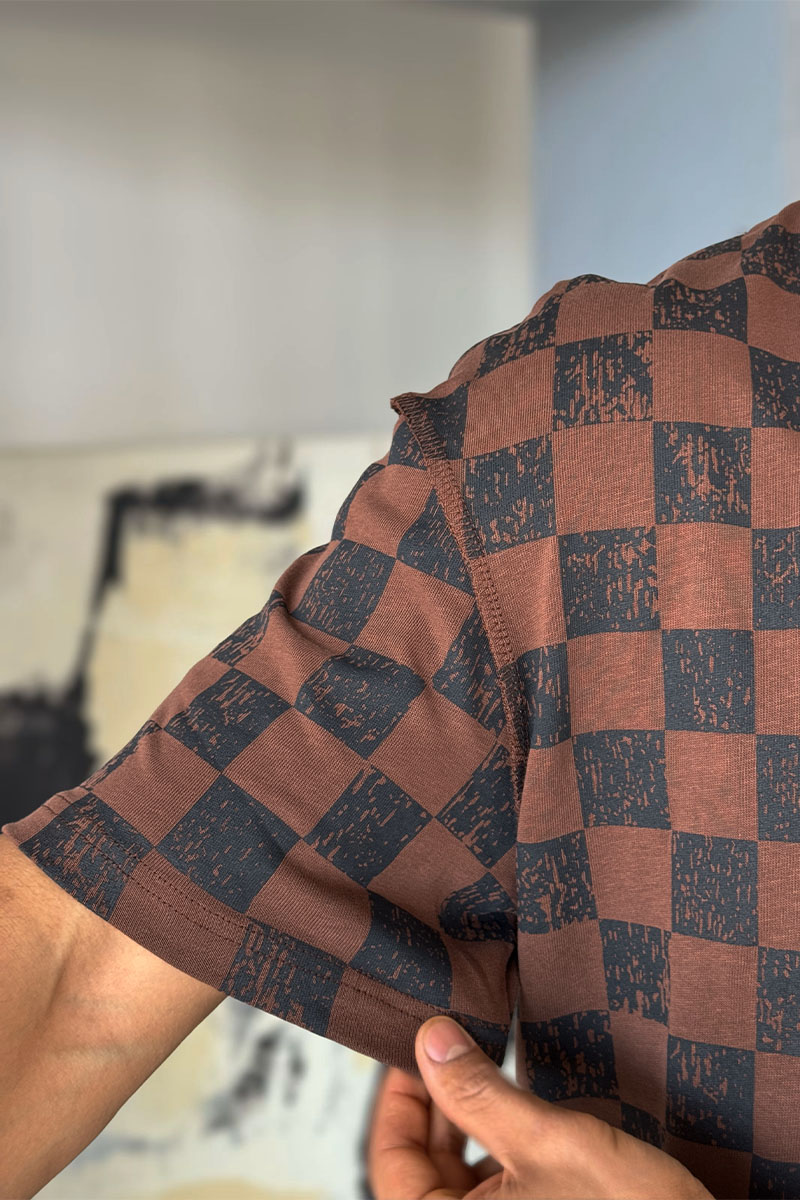 Lоuis Vuittоn Мужская брендовая футболка Damier - Brown