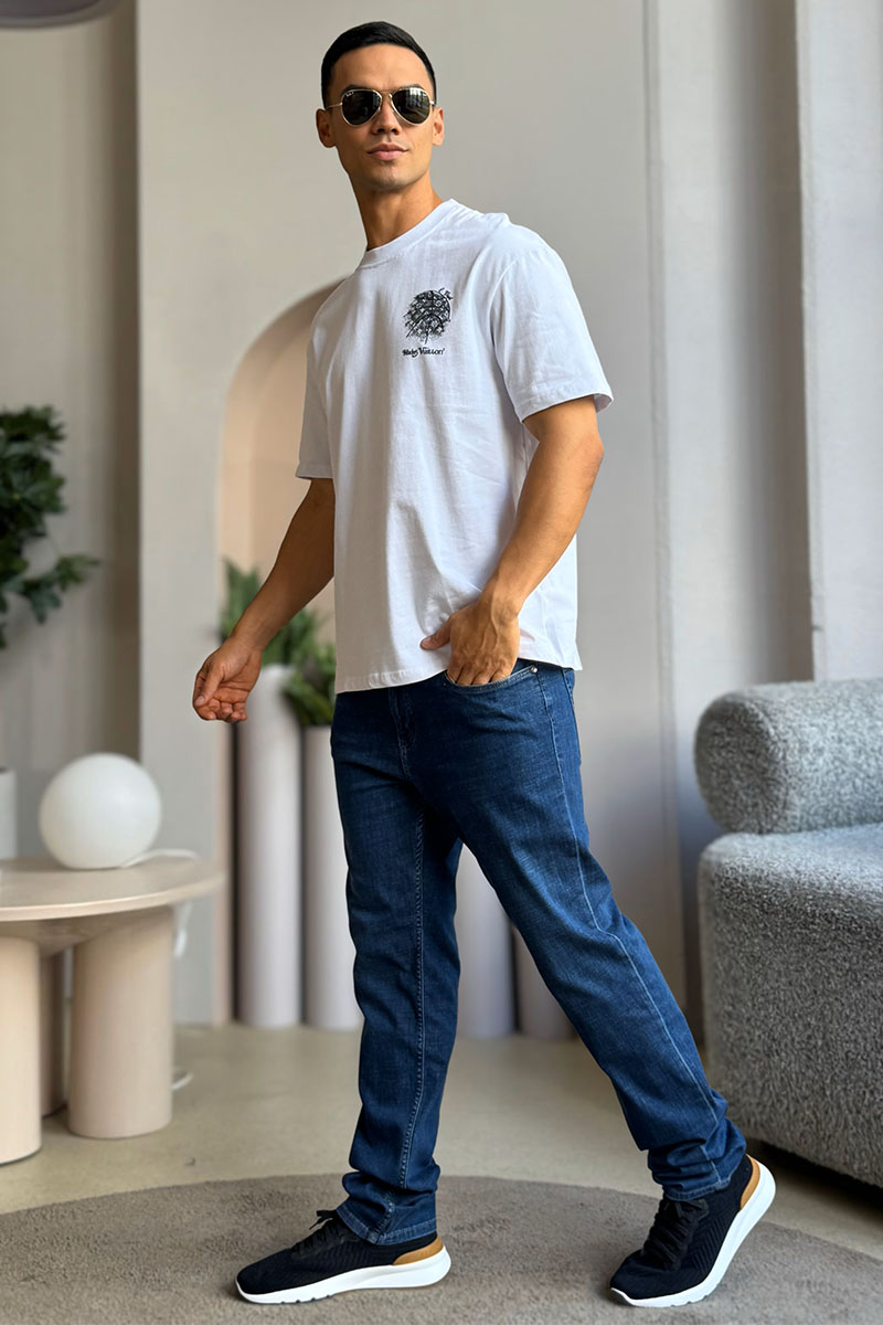 Lоuis Vuittоn Мужская оверсайз футболка белого цвета