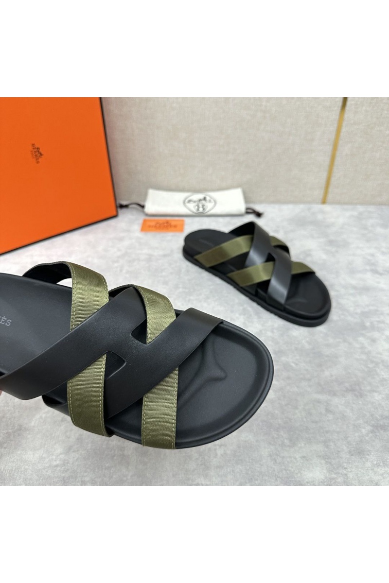 Hermes Мужские шлёпанцы Kazimir - Black / Khaki