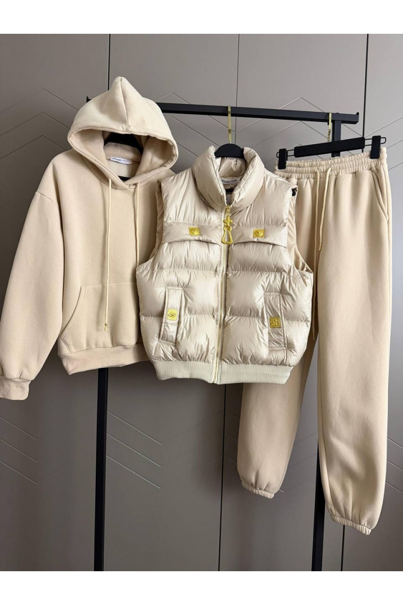 Schiaparelli Женский костюм тройка на флисе Premium - Beige