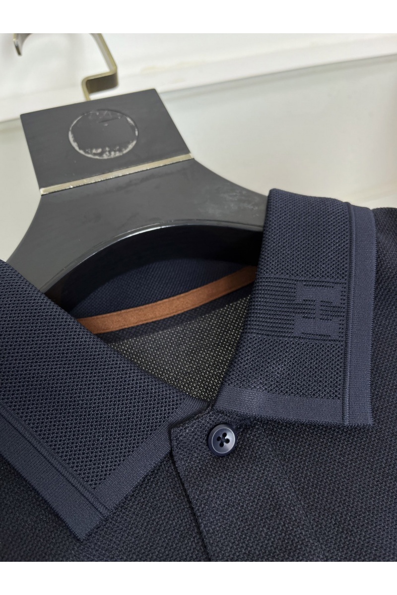 Hermes Мужское тёмно-синее поло premium