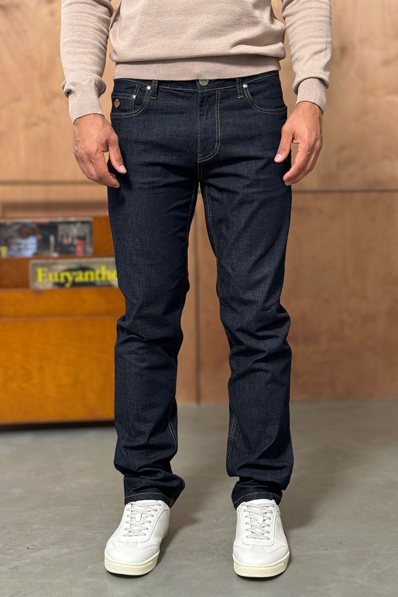 Loro Piana Мужские джинсы тёмно-синего цвета regular fit