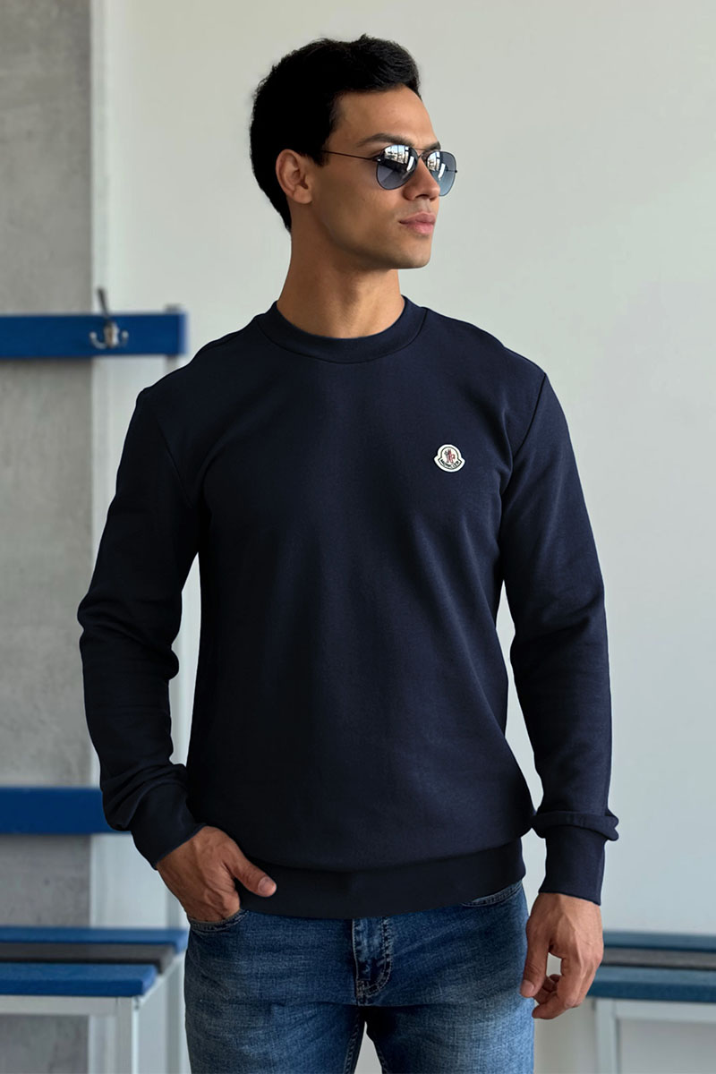 Moncler Свитшот тёмно-синего цвета logo-patch