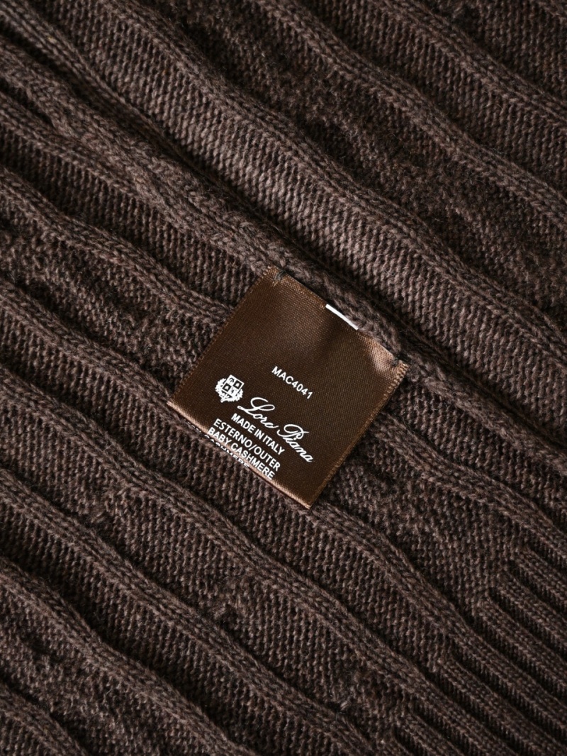Loro Piana Кашемировый свитер Premium zip-neck - Brown 