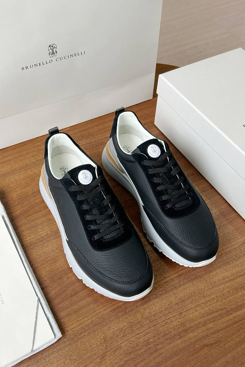 Brunеllо Сuсinеlli Кожаные кроссовки Premium - Black